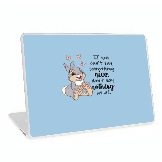 Disney Inspired Thumper Bambi Unisex Short Sleeve Laptop Skins, Don't Say Nothing At All