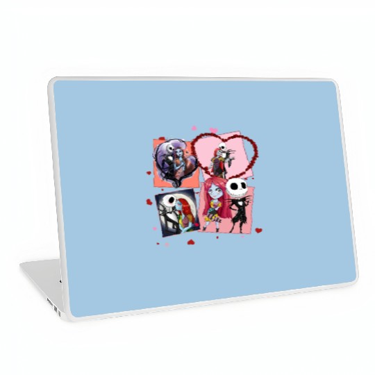 Jack and Sally Happy Valentine's Day Laptop Skins, Disney Valentines Laptop Skins