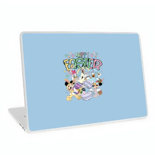 Disney Happy Easter Day Laptop Skins, Disney Easter Laptop Skins, Mickey And Friends Easter Laptop Skins