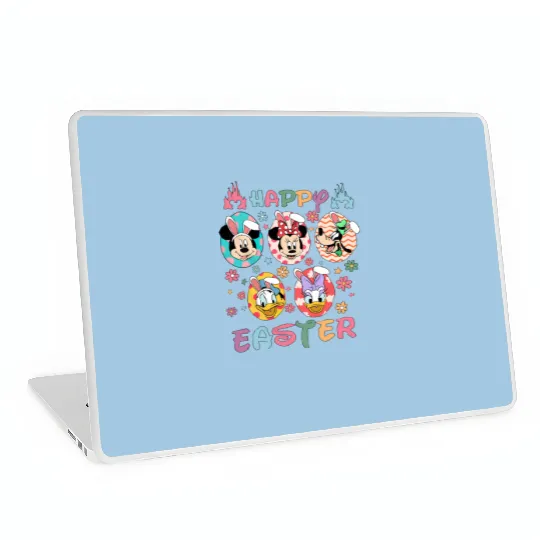 Happy Easter Day Laptop Skins, Mickey Easter Egg Laptop Skins, Mickey and Friends Disney Easter