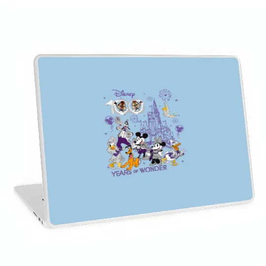 Disneyland 2023 Trip 100th Anniversary, Mickey and Friends Disney 100 Years Of Wonder Laptop Skins