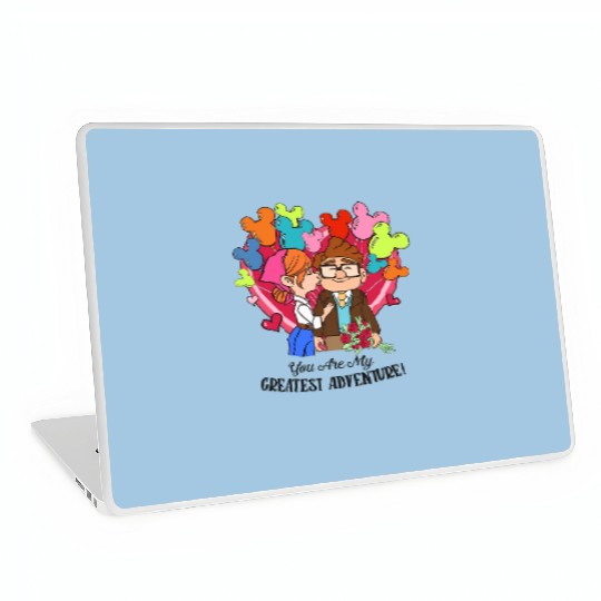 Retro Carl and Ellie Disney Balloon Laptop Skins, You're My Greatest Adventure, Disney Up Valentine's Day Laptop Skins