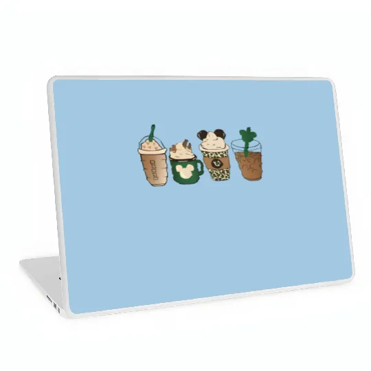 Disney St. Patrick's Coffee Laptop Skins, Mickey Shamrock Laptop Skins, St Patricks Day Disney Trip Laptop Skins
