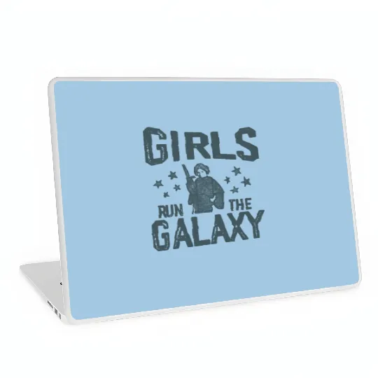 Vintage Star Wars Princess Leia Girls Run The Galaxy Laptop Skins, Disney Star Wars Laptop Skins