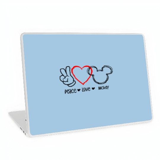 Peace Love Mickey Mouse Adult Laptop Skins- Disney Trip - Vacation Laptop Skins