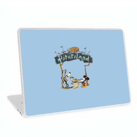 Mickey Goofy Donald Welcome To Potatoland Laptop Skins, Disney Mickey and Friends Matching Laptop Skins
