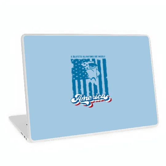 Disney Fourth of July Sam Eagle Muppets Salute to All Nations Laptop Skins