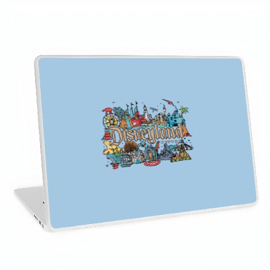 Vintage Disneyland Resort  Laptop Skins, Retro Disneyland Parks Laptop Skins, Magic Kingdom Laptop Skins