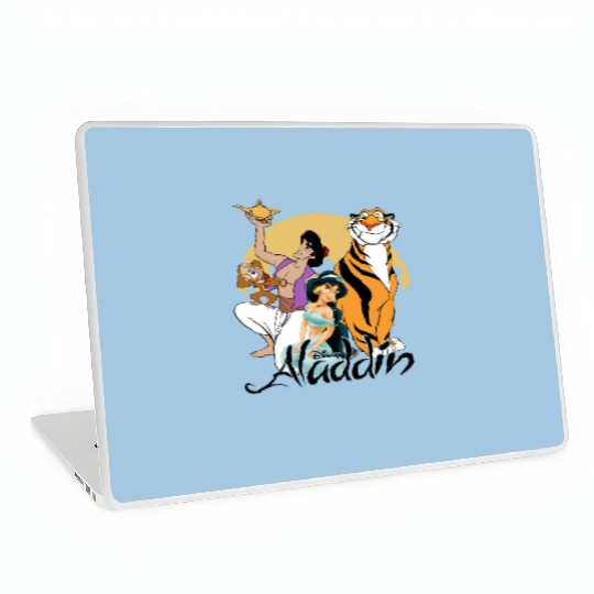 Retro Aladdin Squad Disney Laptop Skins, Aladdin Character Laptop Skins