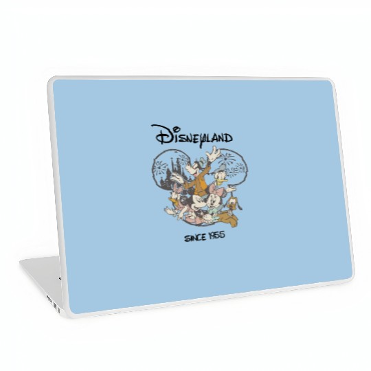 Retro Vintage Disneyland Est 1955 Laptop Skins, Mickey and Friend Laptop Skins, Disneyland Laptop Skins, Disney Family Laptop Skins