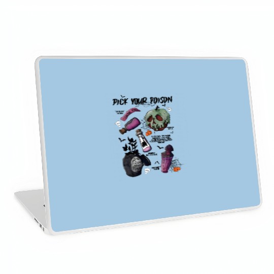 Vintage Disney Pick Your Poison  Laptop Skins, Disney Halloween Laptop Skins, Disney Villains Poison Laptop Skins, Disney Halloween Matching Laptop Skins