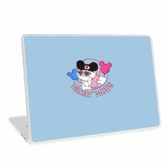 Disney The Aristocats Marie Cat Vacay Mode Mickey Balloon Laptop Skins, Disney Cat Laptop Skins