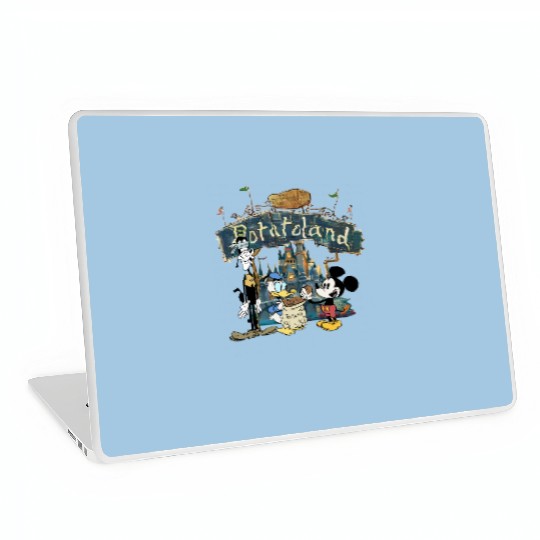 Mickey Mouse Donald Goofy Disney Castle Welcome To Potatoland Laptop Skins