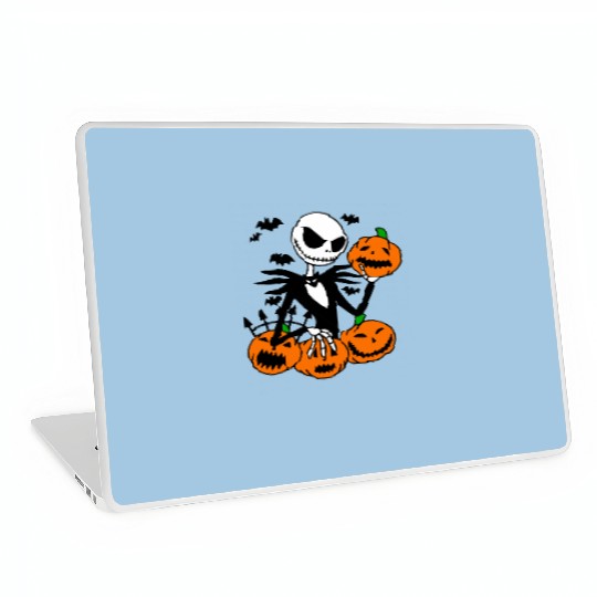 Jack Skellington Pumpkin Face Laptop Skins, Halloween Disney Laptop Skins