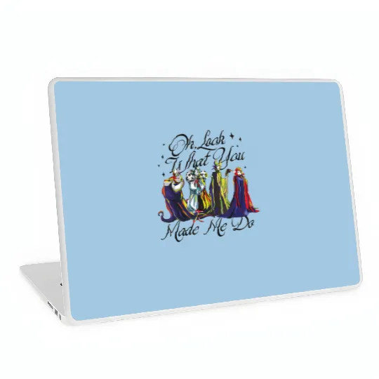Evil Queen Malificent Cruella Ursula Laptop Skins, Disney Villains Laptop Skins