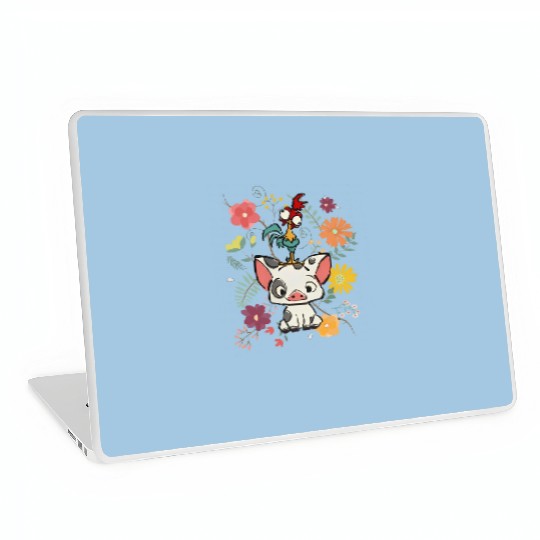 Disney Moana Laptop Skins, Hei Hei and Pua Floral  Laptop Skins