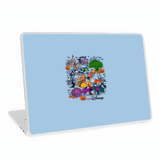 Disneyland Halloween Half Marathon Weekend 2024 Laptop Skins, Haunted Mansion Runners