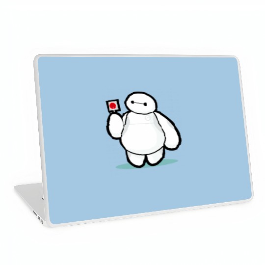 Disney Big Hero 6 Baymax With Lollipop Cute Shot Laptop Skins