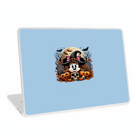 Minnie Mouse Halloween Laptop Skins, Minnie Pumpkin Laptop Skins, Disney Spooky