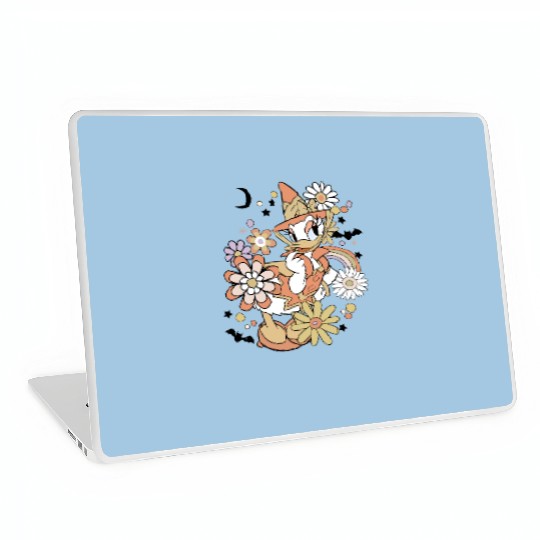 Daisy Duck Floral Halloween Laptop Skins, Vintage Disney Halloween Laptop Skins