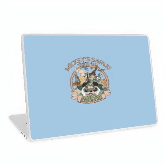 Funny Mickey'S Safari Travel & Co Animal Kingdom Laptop Skins, Vintage Disney Safari Mode Let'S Get Wild Laptop Skins