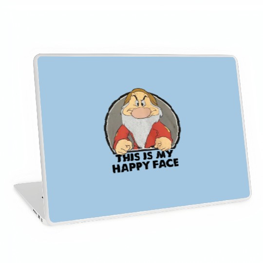 Disney Snow White Grumpy  Laptop Skins, Funny Grumpy Seven Dwarfs Laptop Skins,  Disneyland Vacation 2024 Trip Laptop Skins