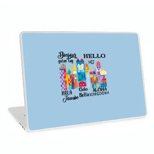 It's a Small World Laptop Skins, Disney Laptop Skins, Disney Small World, Many Languages Laptop Skins