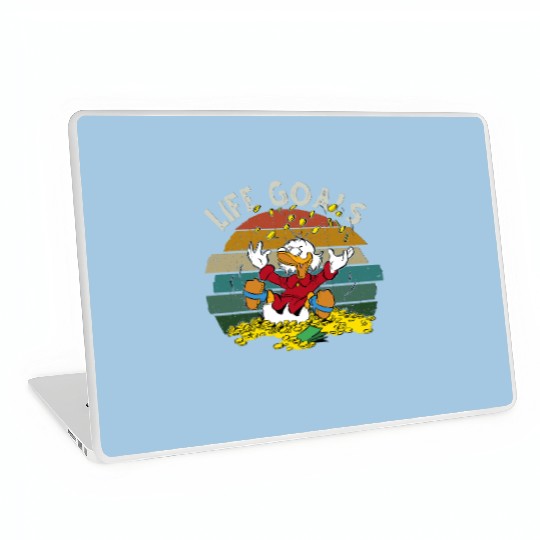 Retro Disney Ducktales Scrooge Goals McDuck Duck Tales Portrait  Vintage Style  Family Matching Laptop Skins Cool Gift Ideas Men Women Laptop Skins