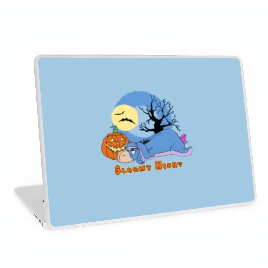 Bloomy Night Eeyore Halloween Laptop Skins, Disney Eeyore Winnie The Pooh Halloween Laptop Skins