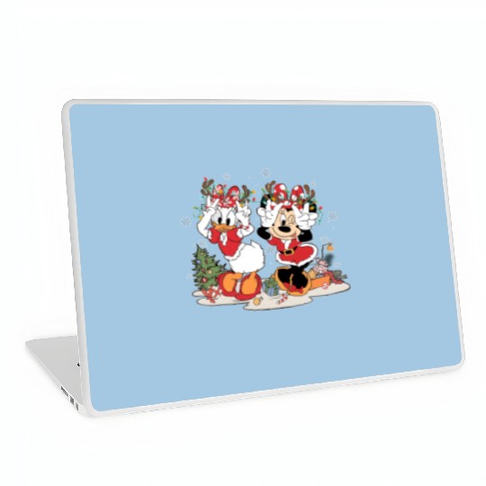 Vintage Disney Christmas  Laptop Skins, Minnie and Daisy Christmas