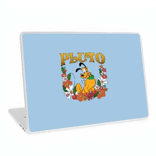 Pluto Dog Disney Floral Laptop Skins, Retro Pluto Laptop Skins, Disney Pluto Laptop Skins, Disney Animal Kingdom Laptop Skins