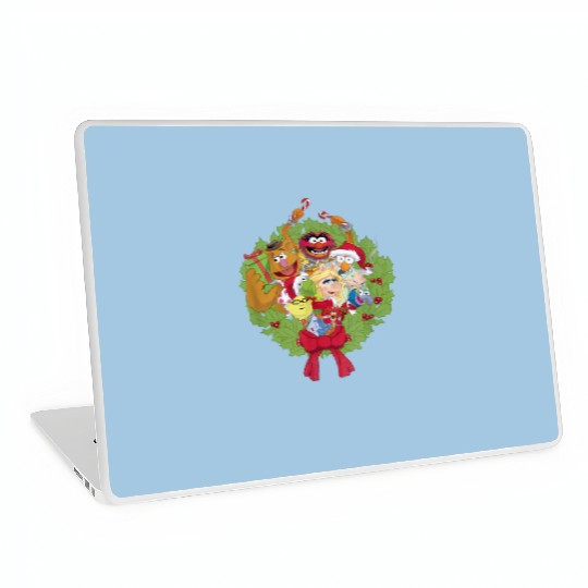 Disney The Muppets Christmas Muppet Group Wreath Xmas Laptop Skins