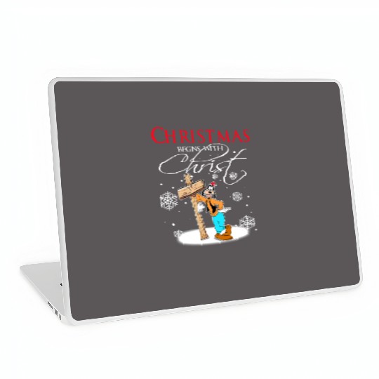 Disney Santa Goofy Laptop Skins, Christmas Begins With Christ Laptop Skins