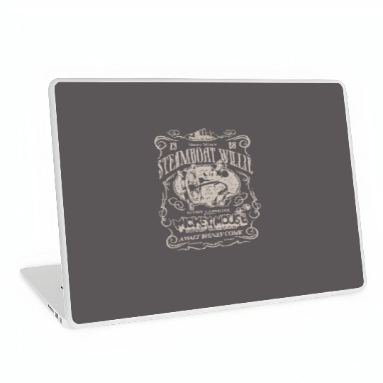Mickey Steamboat Willie Classic 1928 Disney 100th Bella Laptop Skins Gildan Laptop Skins Unisex