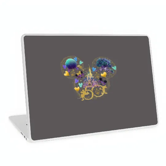 Retro Disney World 50th Anniversary Laptop Skins, Disney 50th Anniversary Laptop Skins