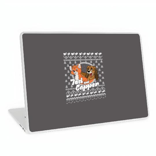 Disney The Fox and the Hound Christmas Tod And Copper Logo Laptop Skins