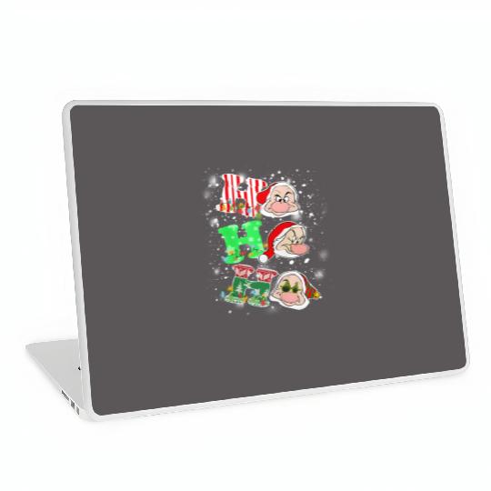 Ho Ho Ho Grumpy Dwarf Christmas Light Laptop Skins, Snow White and Seven Dwarfs Disneyland Laptop Skins