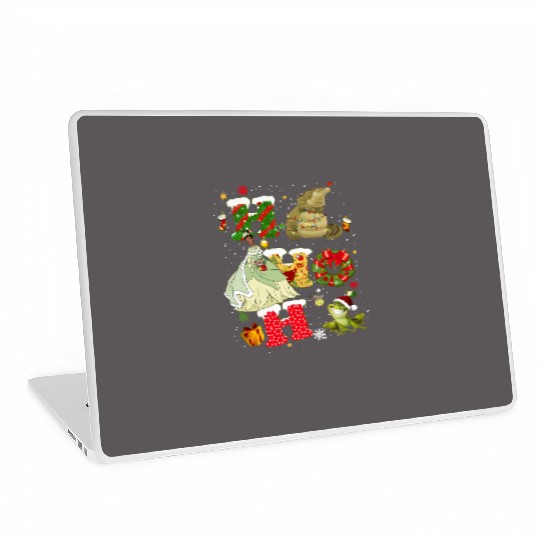 Disney The Princess and the Frog Christmas Vintage Laptop Skins, Princess Tiana Christmas Laptop Skins