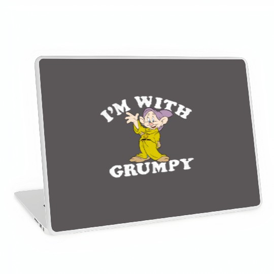 Disney Snow White & The Seven Dwarfs Dopey I'm With Grumpy Vintage Laptop Skins