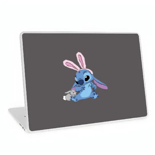 Disney Stitch Easter Bunny Easter Laptop Skins