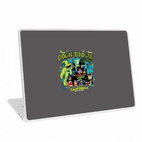 Vintage Oogie Boogie Bash 2024 Halloween Disney castle Laptop Skins, Mickey & friends