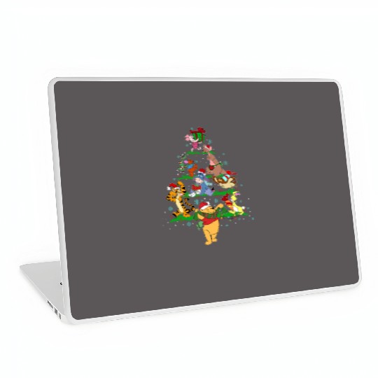 Winnie The Pooh Disney Christmas Tree Laptop Skins, Vintage Disney Xmas Laptop Skins
