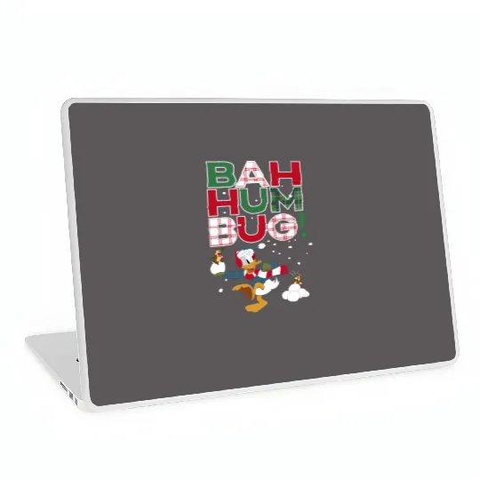 Donald Duck Chip N Dale Bah Humbug Laptop Skins, Funny Disney Christmas Laptop Skins