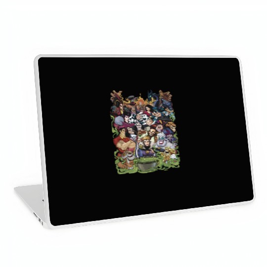 Disney Villains Group Collage Gaston Ursula Maleficent Laptop Skins