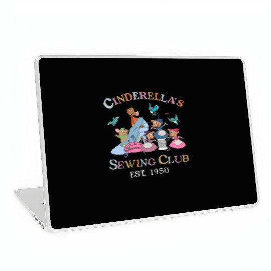 Cinde's Sewing Club Est 1950 Laptop Skins, Disney Princess Cinde Jaq and Gus Mouse