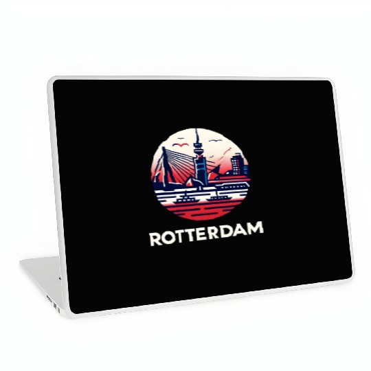 Rotterdam Skyline A Modern City s Artistic View Laptop Skins