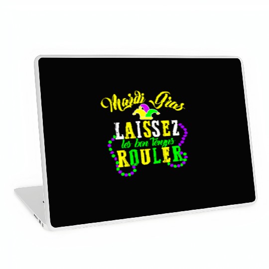 Mardi Gras laissez les bon temps rouler Fat Laptop Skins
