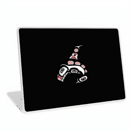 Native American Red Black Haida Orca Killer Whale Laptop Skins