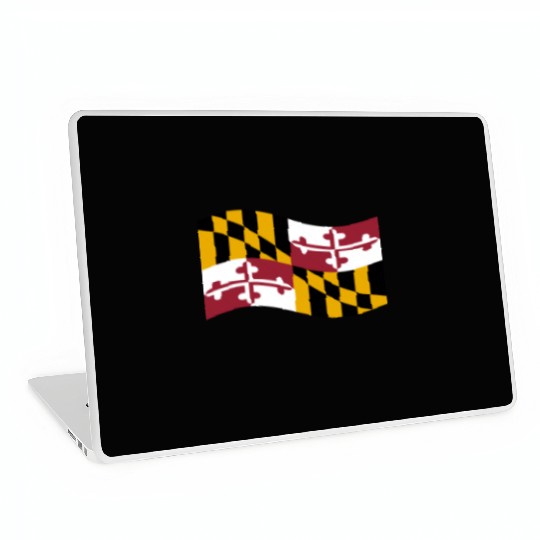 Waving Maryland Flag Laptop Skins