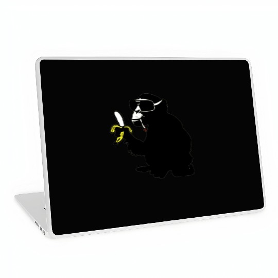 cool smoking monkey Laptop Skins